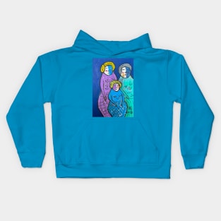 Pregnant family #2 Kids Hoodie